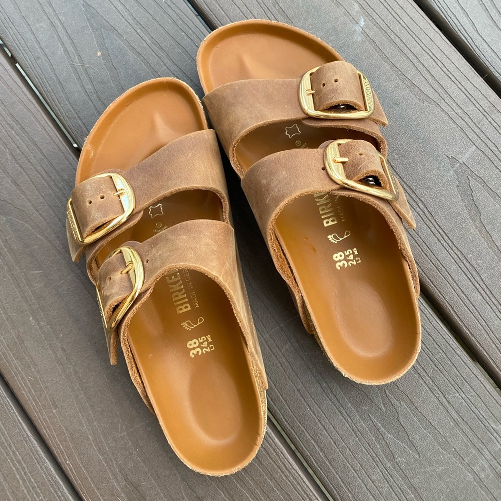 Lovely Birkenstock sandals, go with everything.